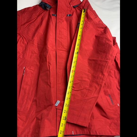 New Tribord Decathlon Rain Jacket Men Red Polyamide Full Zip XL - Picture 7 of 10